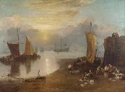 Sun rising tyhrough vapour:Fishermen cleaning and selling  fish  (mk31) Joseph Mallord William Turner
